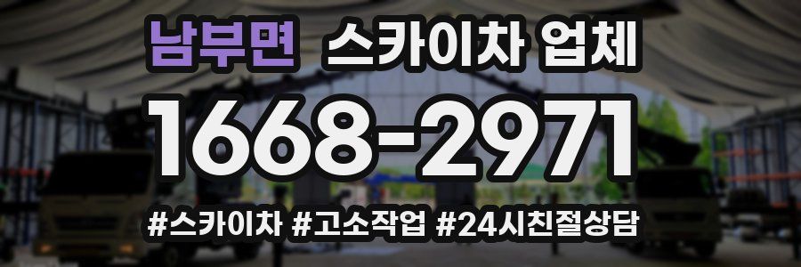 남부면 스카이차 업체