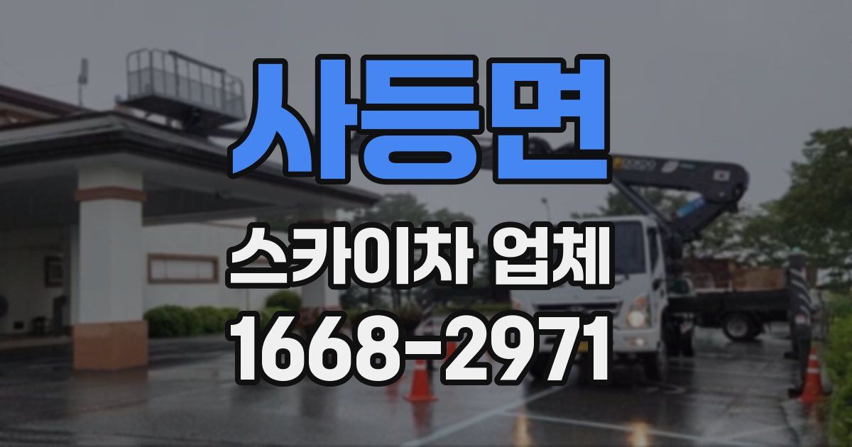 사등면 스카이차 업체