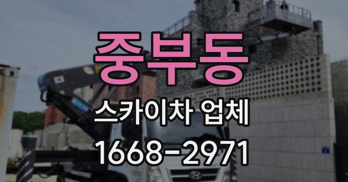 중부동 스카이차 업체