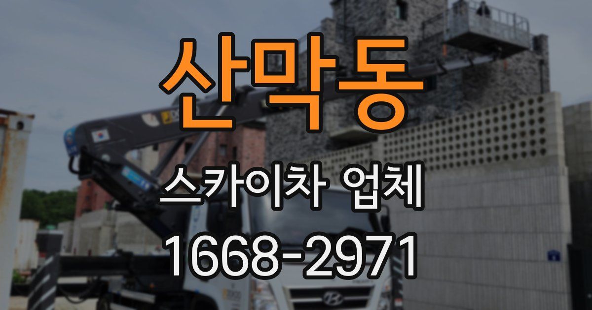 산막동 스카이차 업체
