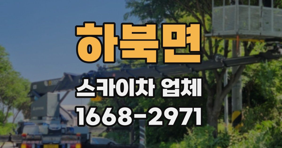 하북면 스카이차 업체
