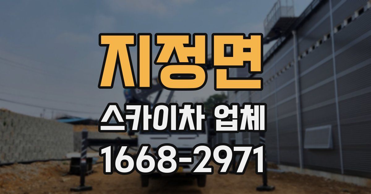 지정면 스카이차 업체