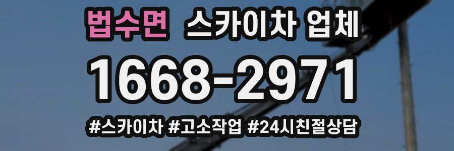 법수면 스카이차 업체