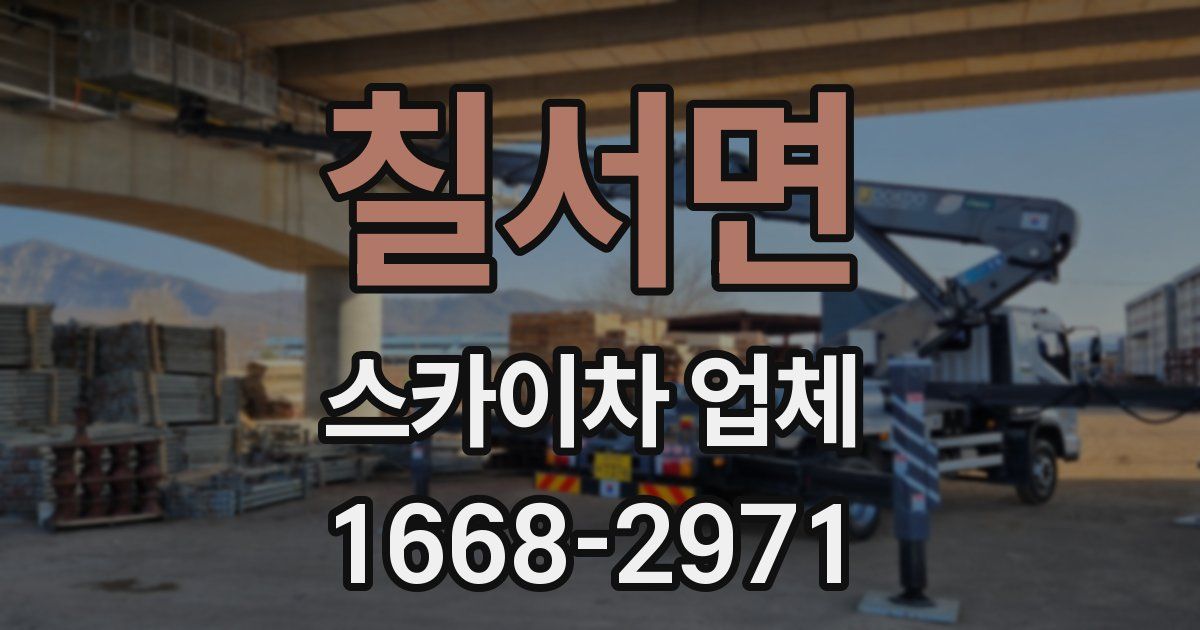 칠서면 스카이차 업체