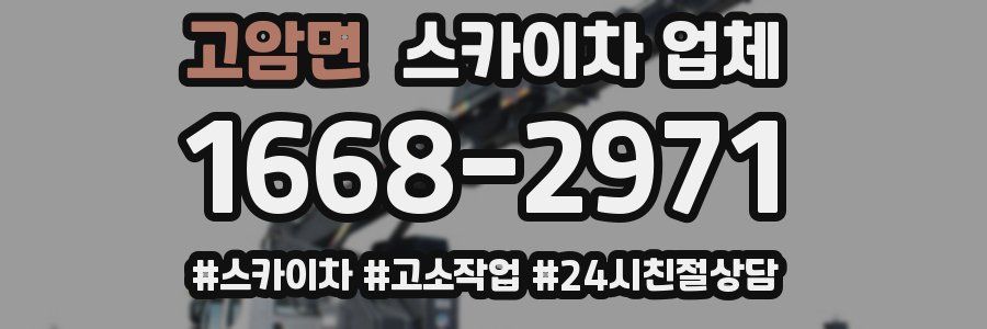 고암면 스카이차 업체
