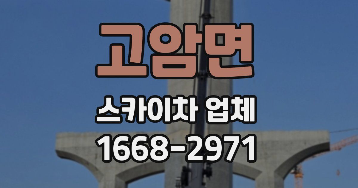 고암면 스카이차 업체