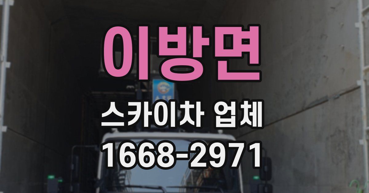 이방면 스카이차 업체