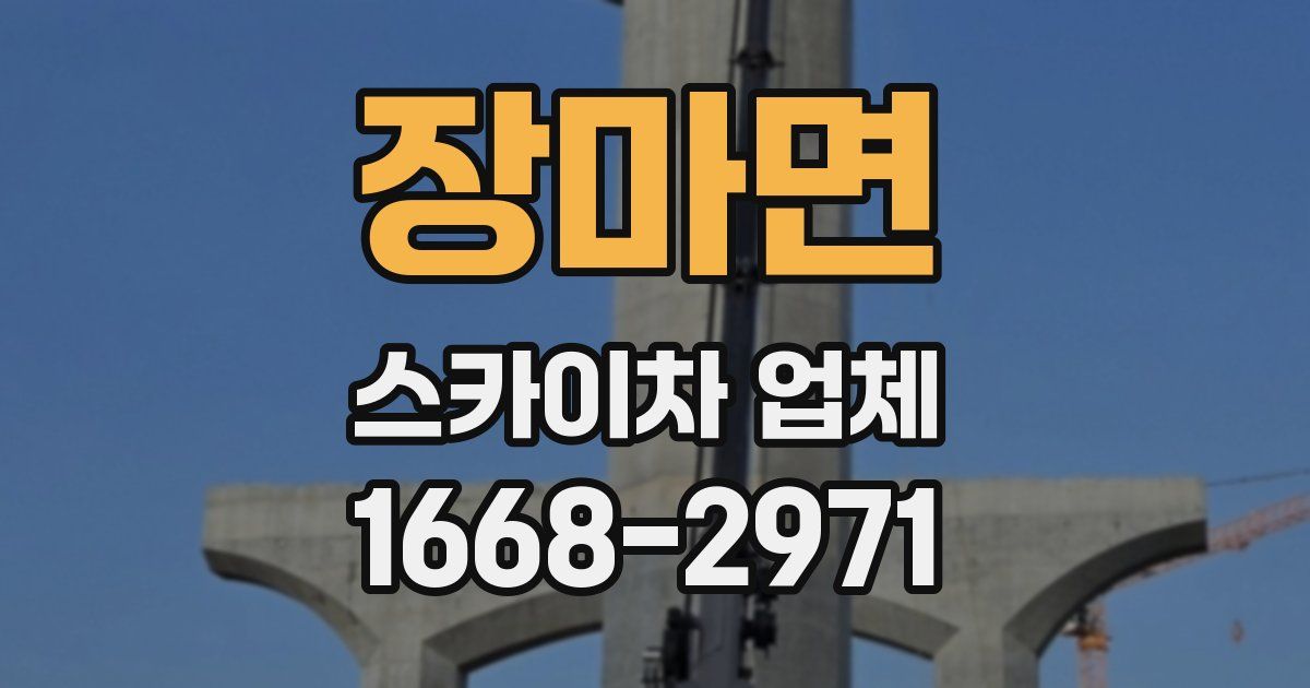 장마면 스카이차 업체