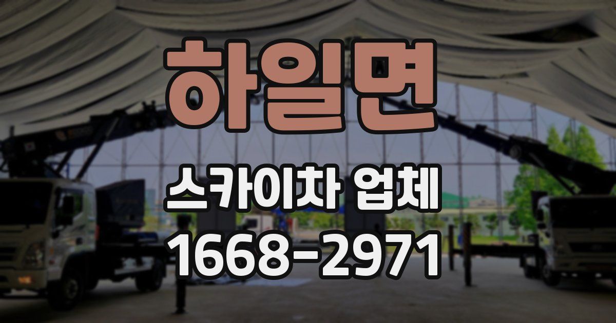 하일면 스카이차 업체