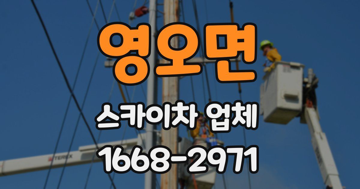 영오면 스카이차 업체