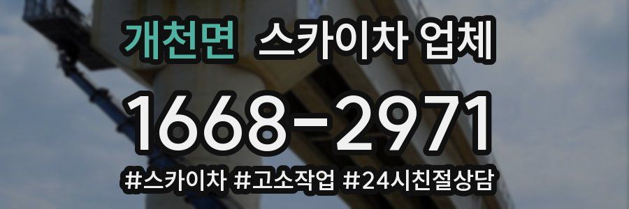 개천면 스카이차 업체