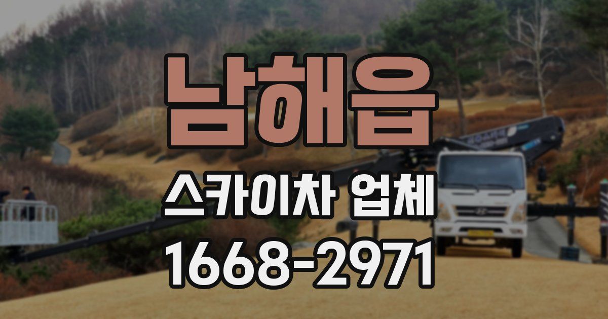 남해읍 스카이차 업체