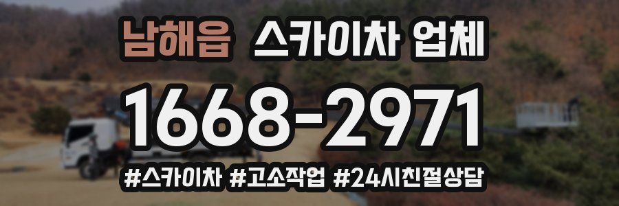 남해읍 스카이차 업체