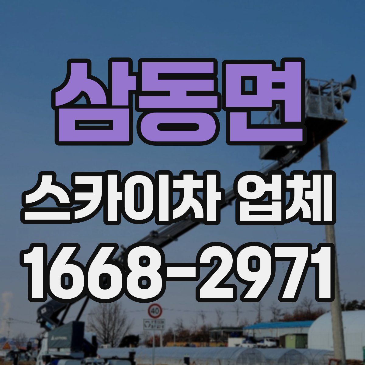 삼동면 스카이차 업체