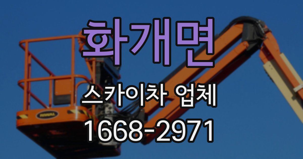 화개면 스카이차 업체