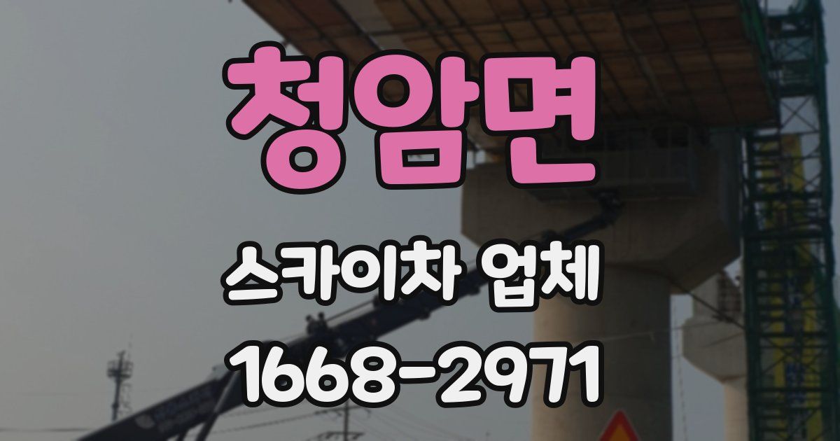 청암면 스카이차 업체