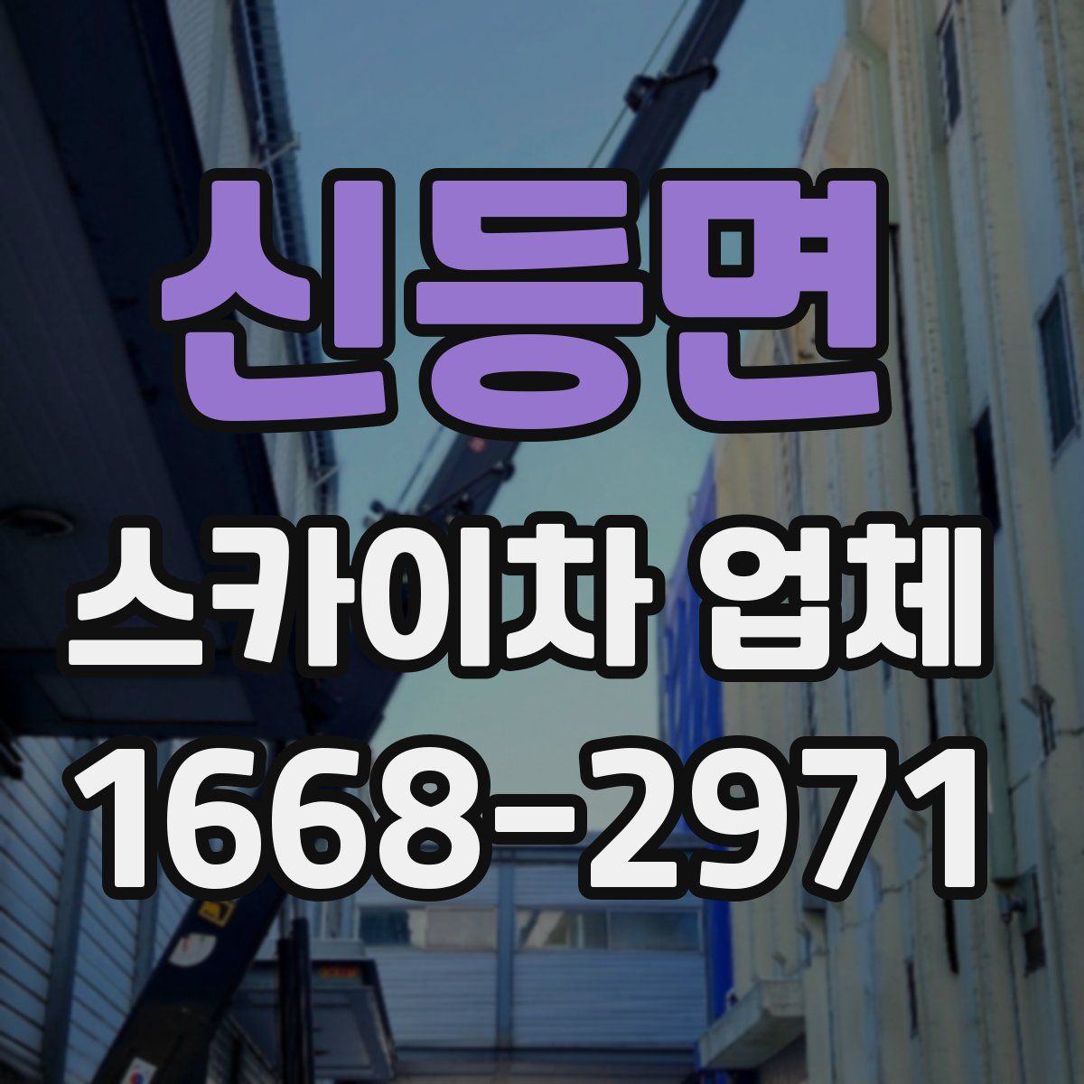 신등면 스카이차 업체