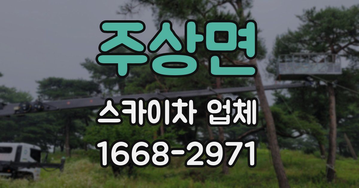 주상면 스카이차 업체