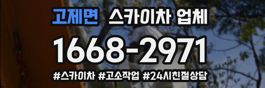 고제면 스카이차 업체