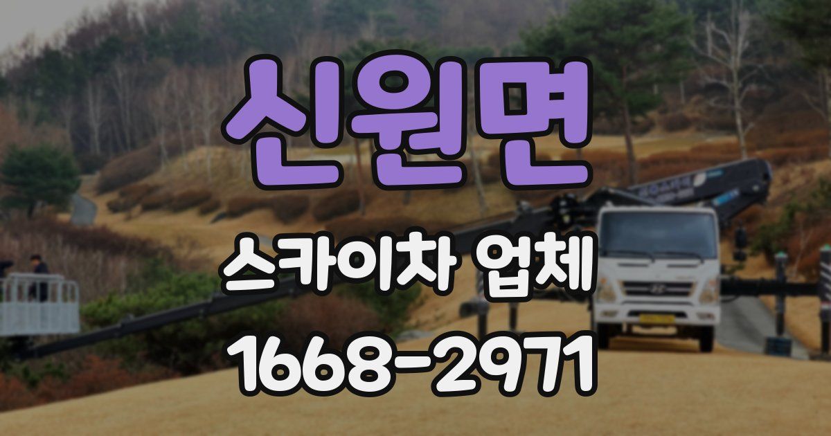 신원면 스카이차 업체