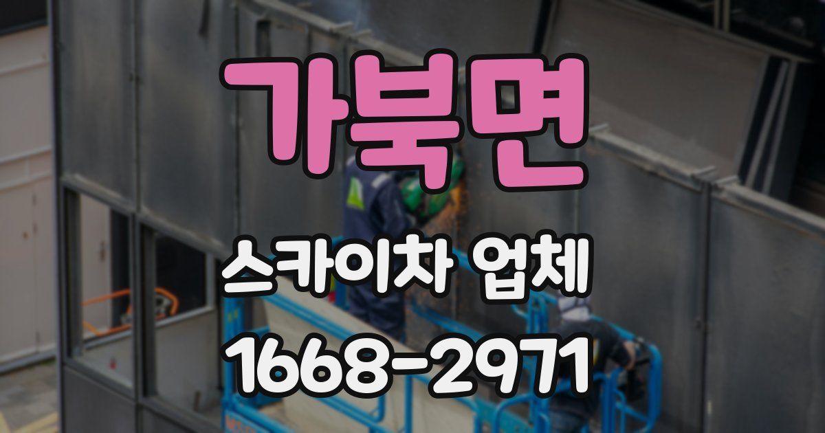 가북면 스카이차 업체