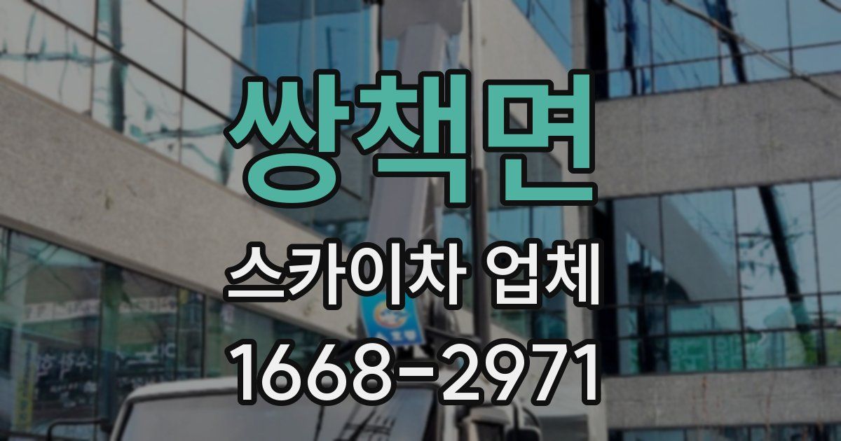 쌍책면 스카이차 업체