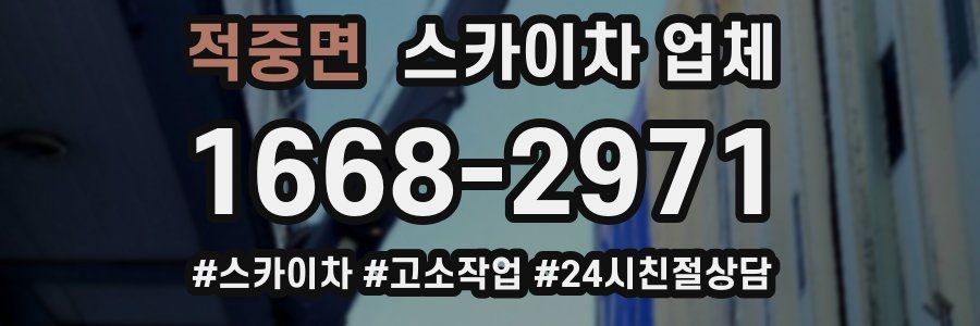 적중면 스카이차 업체