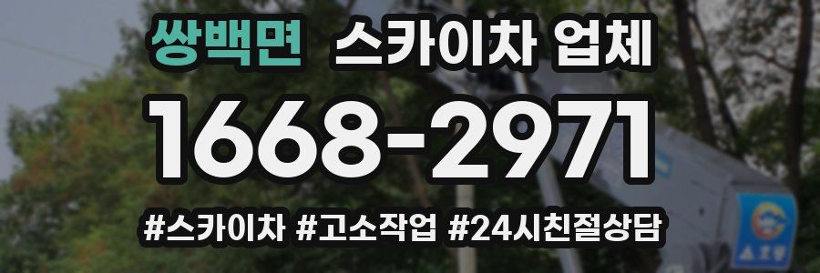 쌍백면 스카이차 업체