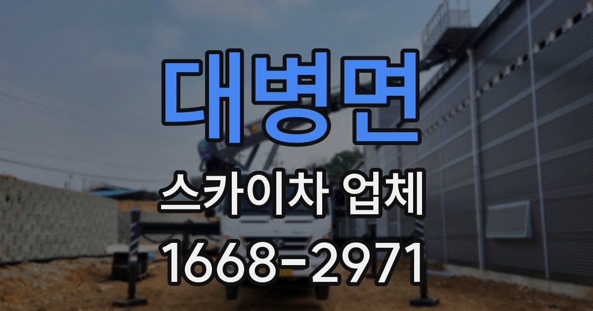 대병면 스카이차 업체