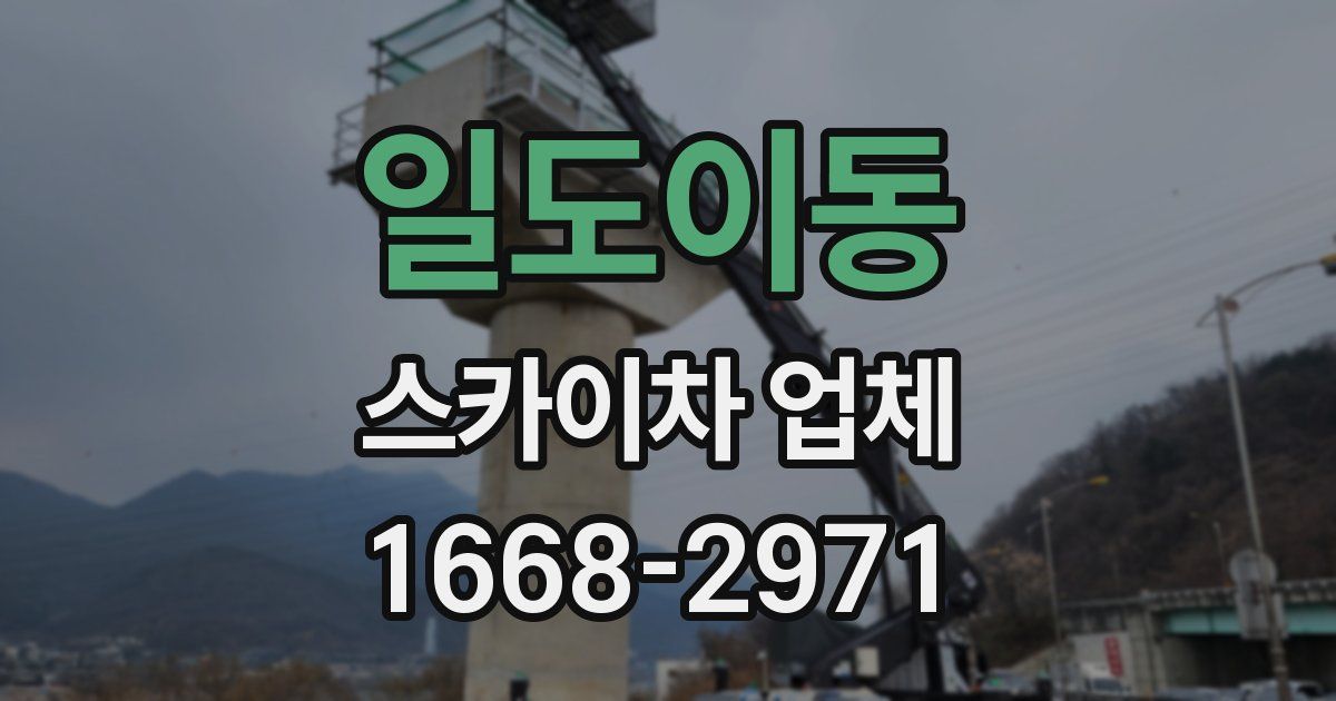 일도이동 스카이차 업체
