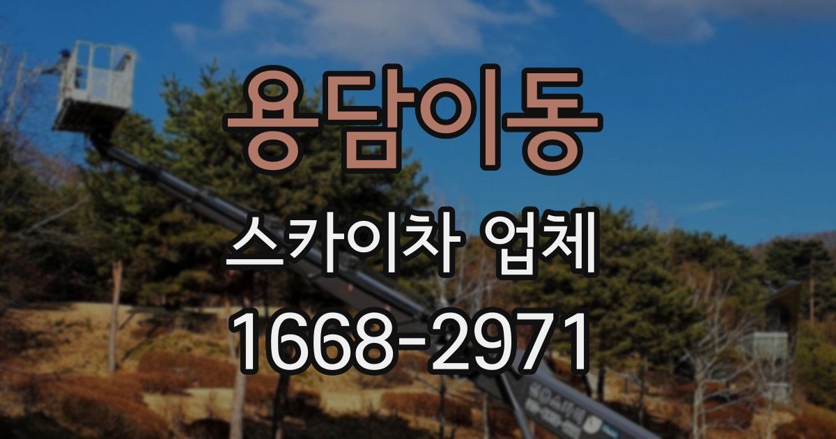 용담이동 스카이차 업체