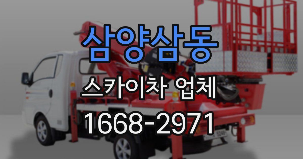 삼양삼동 스카이차 업체