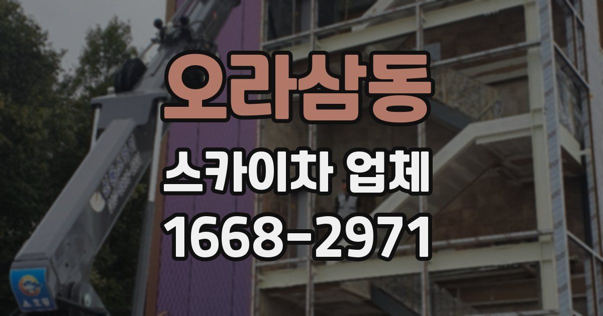 오라삼동 스카이차 업체