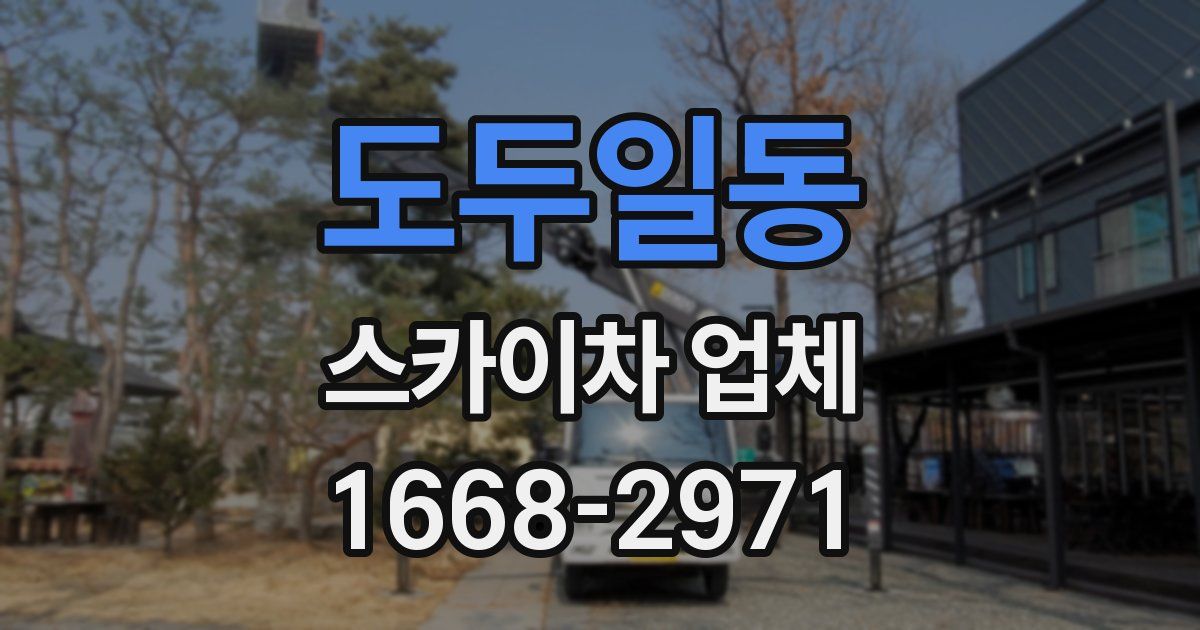 도두일동 스카이차 업체