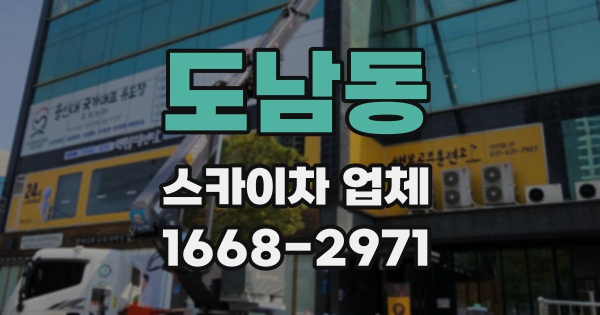 도남동 스카이차 업체