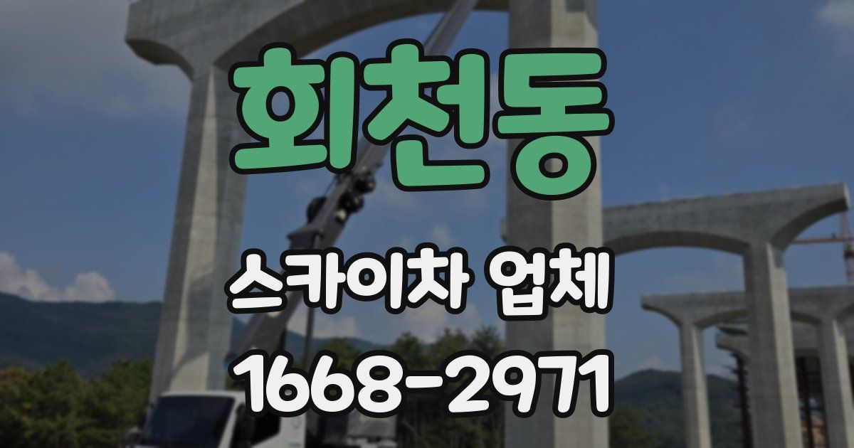 회천동 스카이차 업체