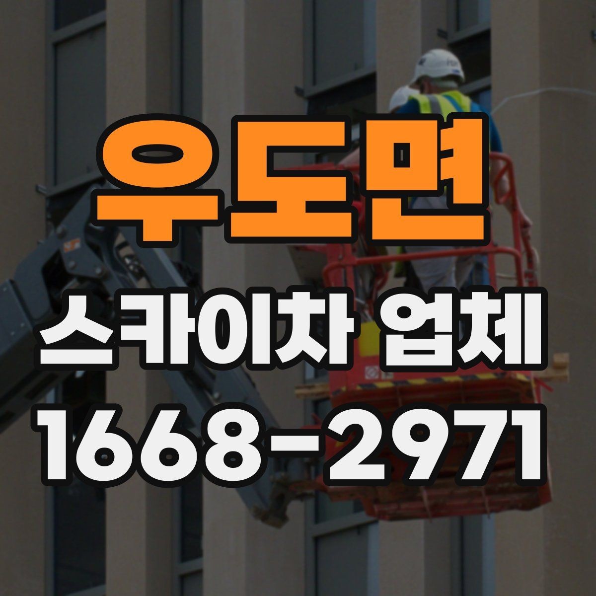 우도면 스카이차 업체 대여와 기사 포함 서비스 차이