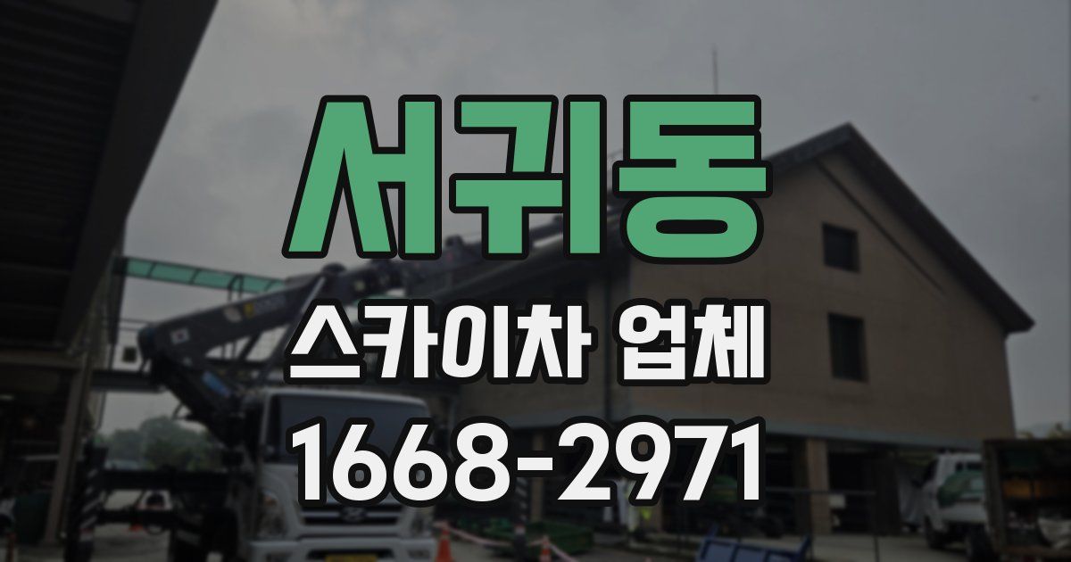 서귀동 스카이차 업체