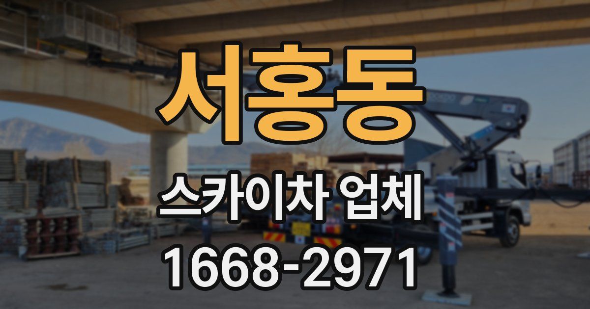 서홍동 스카이차 업체