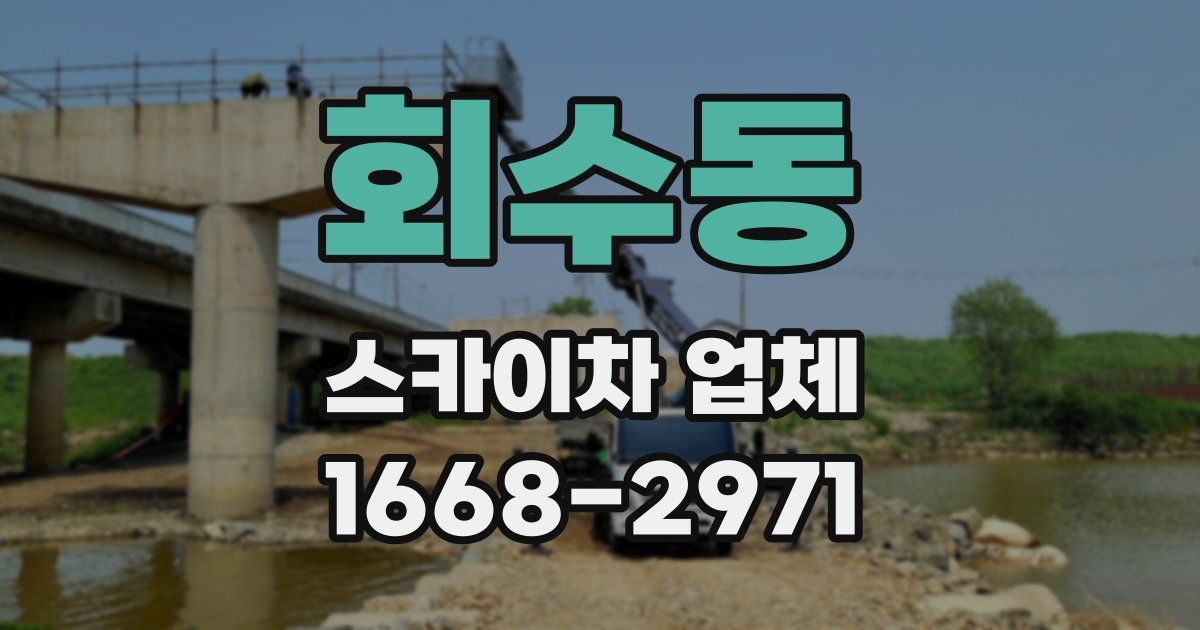 회수동 스카이차 업체