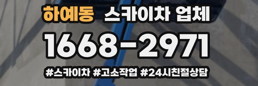 하예동 스카이차 업체