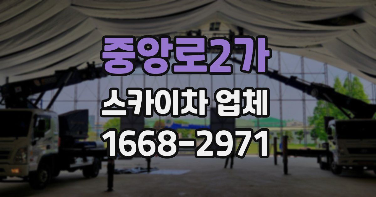 중앙로2가 스카이차 업체