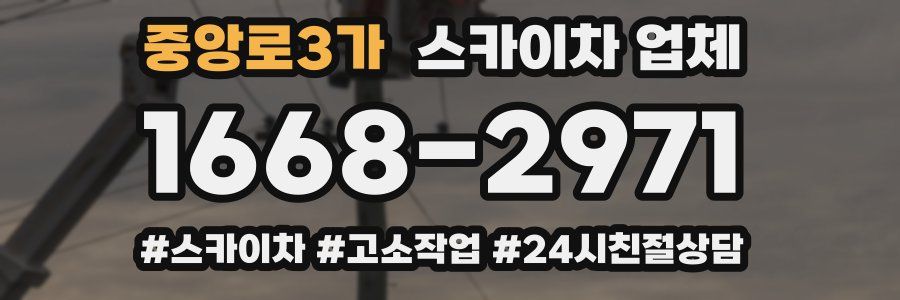 중앙로3가 스카이차 업체