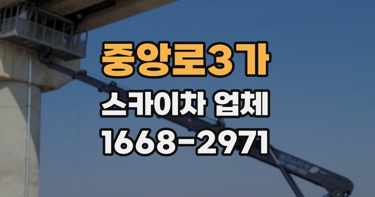 중앙로3가 스카이차 업체