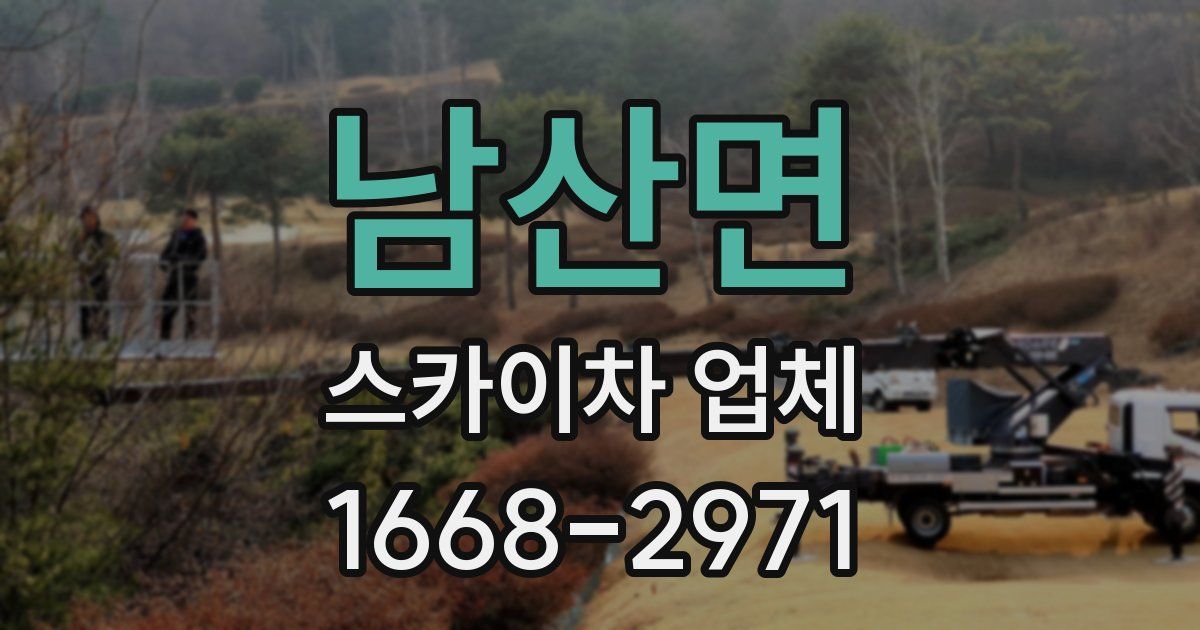 남산면 스카이차 업체