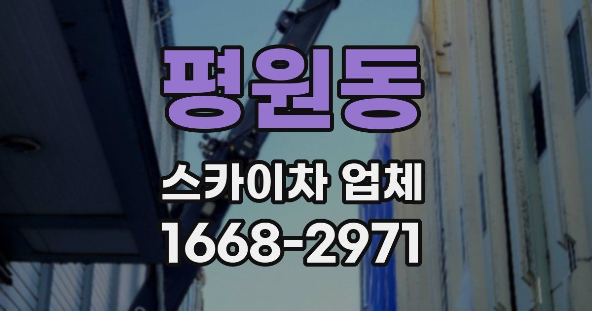 평원동 스카이차 업체