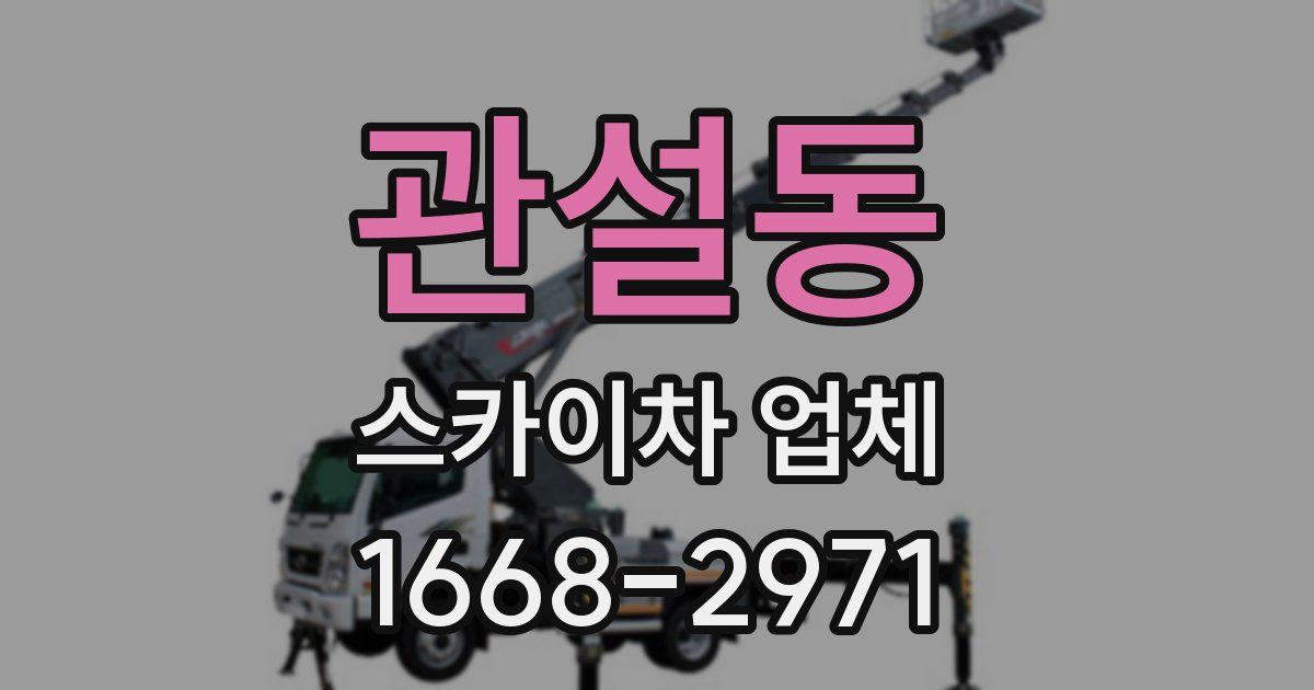 관설동 스카이차 업체