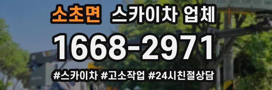 소초면 스카이차 업체