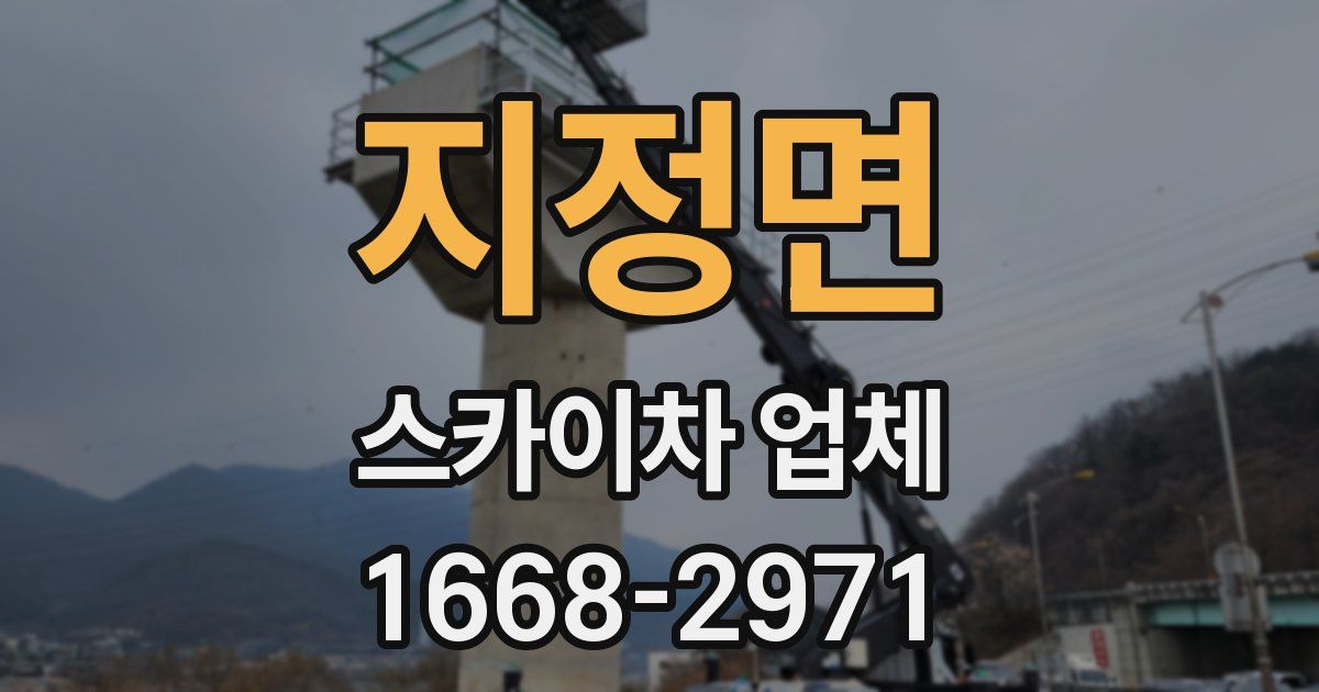 지정면 스카이차 업체