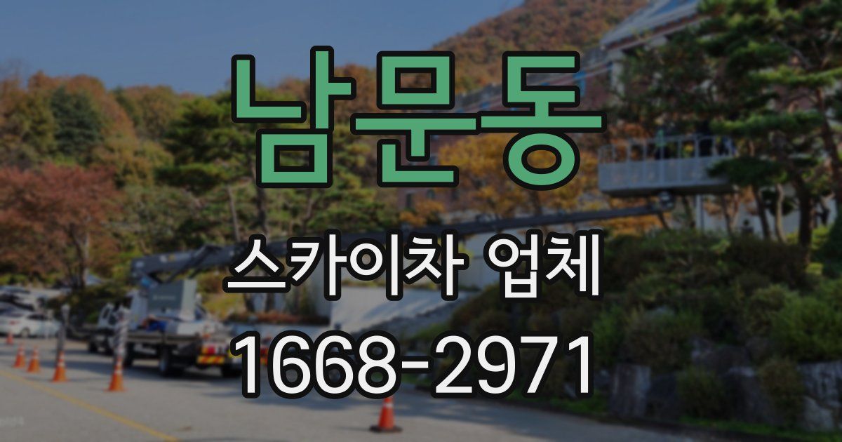 남문동 스카이차 업체